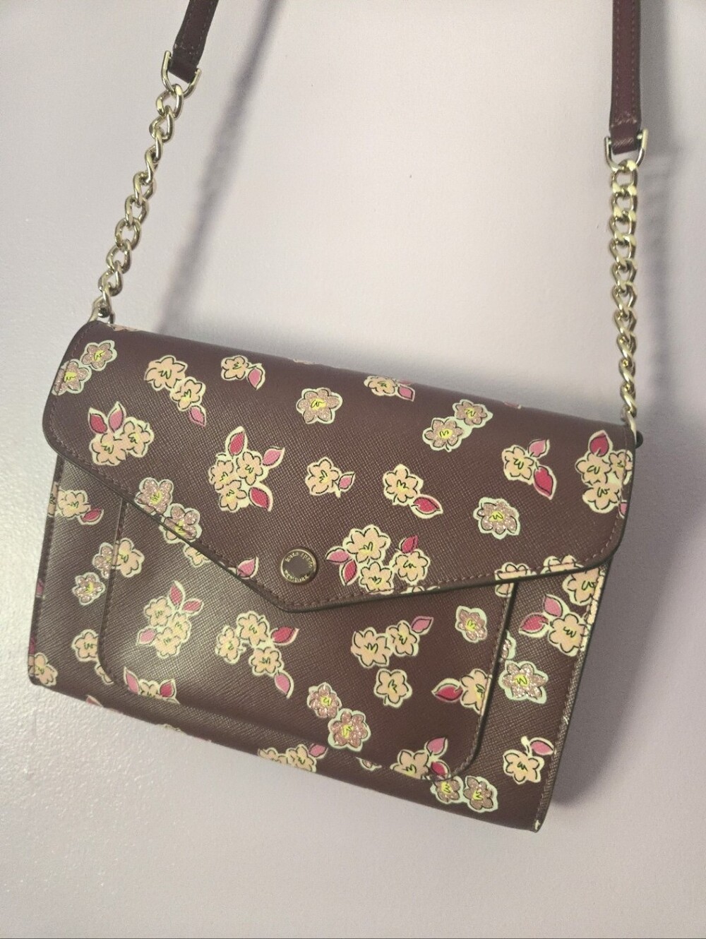 Kate spade Burgundy Floral Crossbody Shoulder Bag